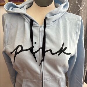 New Victoria's Secret blue zip hooded jacket xl